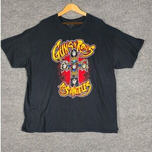 Guns N Roses Los Angeles Not In‎ This Lifetime Tour T Shirt Mens XXL Black